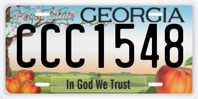 GA license plate CCC1548