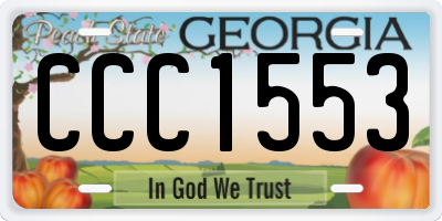 GA license plate CCC1553