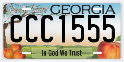 GA license plate CCC1555