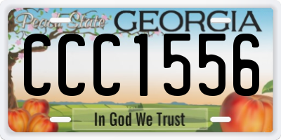 GA license plate CCC1556