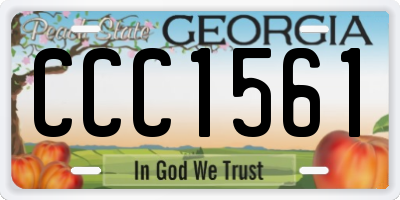 GA license plate CCC1561