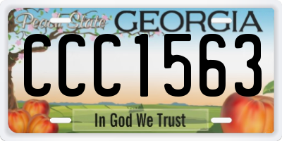 GA license plate CCC1563