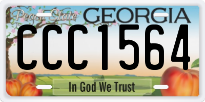 GA license plate CCC1564