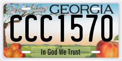 GA license plate CCC1570