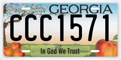 GA license plate CCC1571