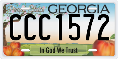 GA license plate CCC1572