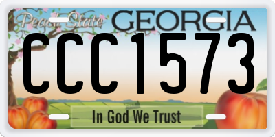 GA license plate CCC1573