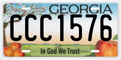 GA license plate CCC1576