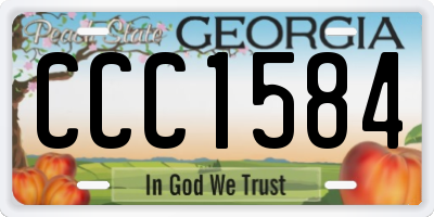 GA license plate CCC1584