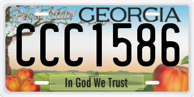 GA license plate CCC1586