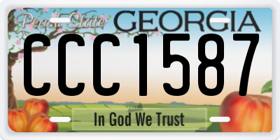 GA license plate CCC1587