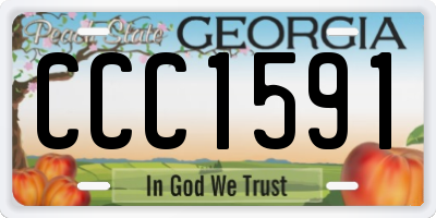 GA license plate CCC1591