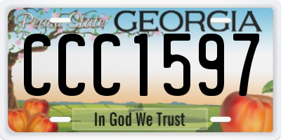 GA license plate CCC1597