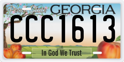 GA license plate CCC1613