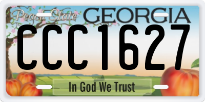 GA license plate CCC1627