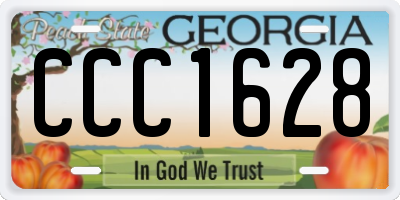GA license plate CCC1628