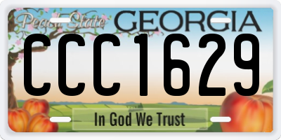 GA license plate CCC1629