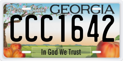 GA license plate CCC1642