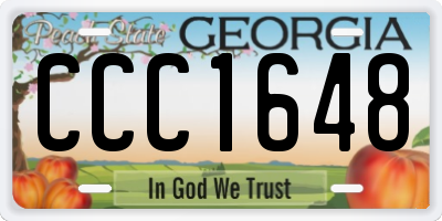 GA license plate CCC1648