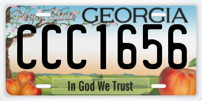 GA license plate CCC1656