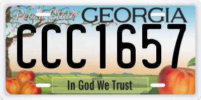 GA license plate CCC1657