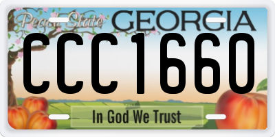 GA license plate CCC1660
