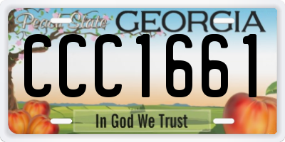 GA license plate CCC1661