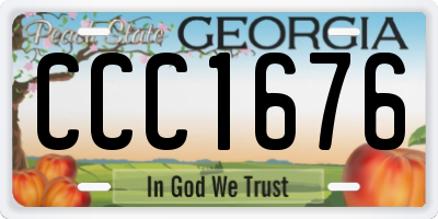 GA license plate CCC1676