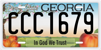 GA license plate CCC1679