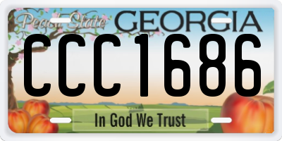 GA license plate CCC1686