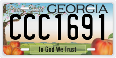 GA license plate CCC1691