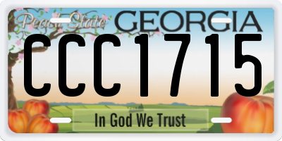 GA license plate CCC1715