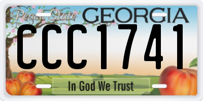 GA license plate CCC1741