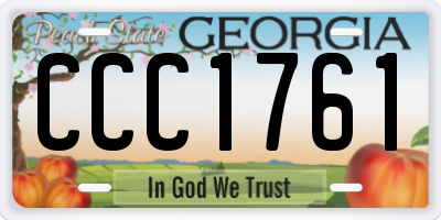 GA license plate CCC1761