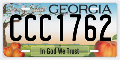 GA license plate CCC1762
