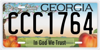 GA license plate CCC1764