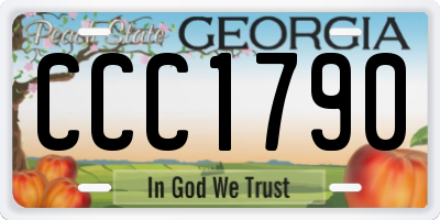 GA license plate CCC1790