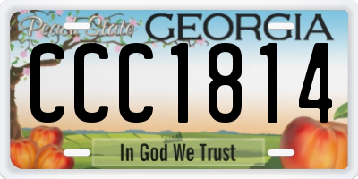 GA license plate CCC1814