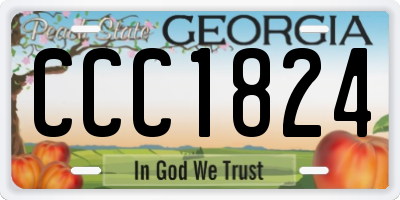 GA license plate CCC1824
