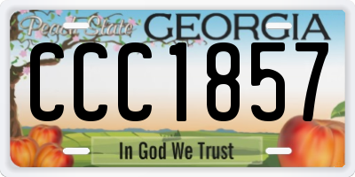 GA license plate CCC1857