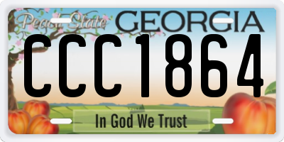 GA license plate CCC1864