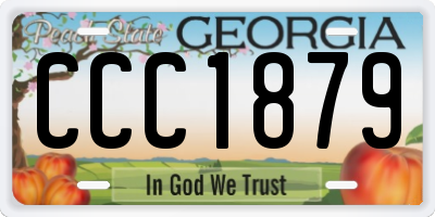 GA license plate CCC1879