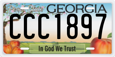 GA license plate CCC1897