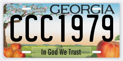 GA license plate CCC1979