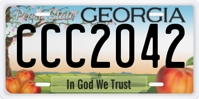 GA license plate CCC2042