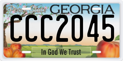GA license plate CCC2045
