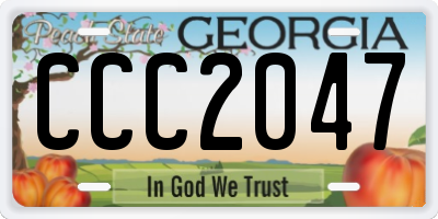 GA license plate CCC2047