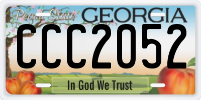 GA license plate CCC2052
