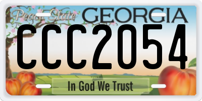 GA license plate CCC2054