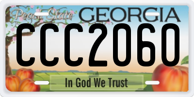 GA license plate CCC2060